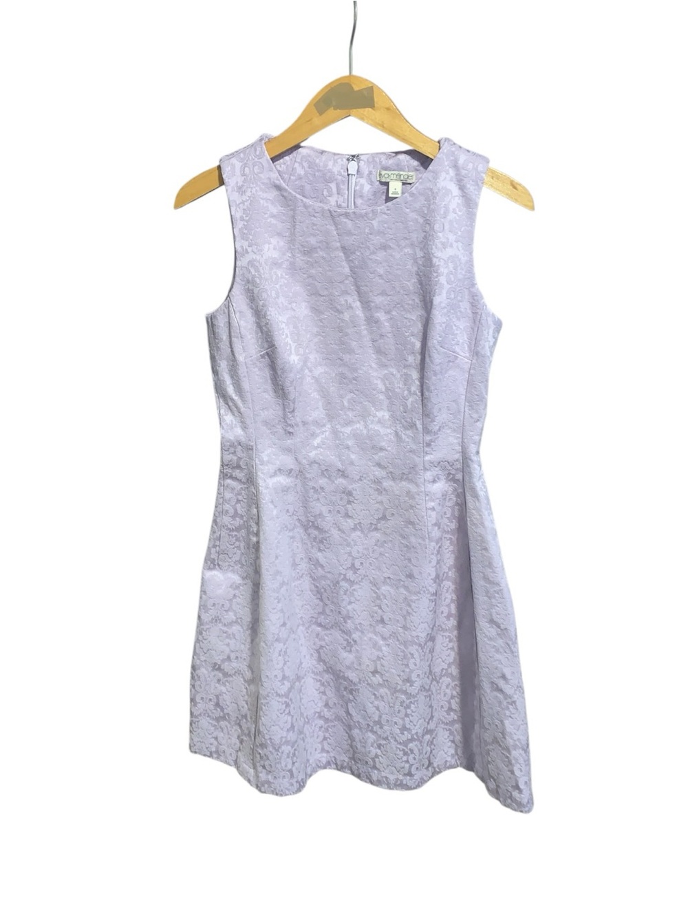New York & Company Eva Mendez Lavender Jacquard Dress Fit N Flare